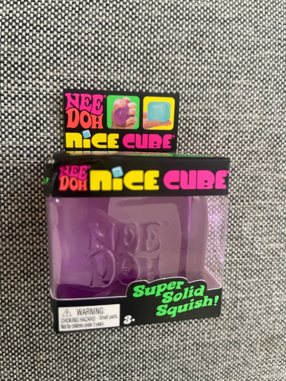 NeeDoh Nice Cube Purple Super Solid Squish Toy